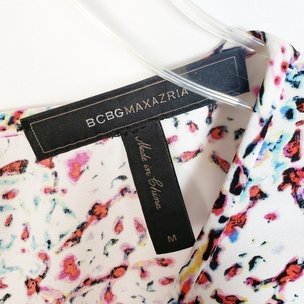 BCBGMaxAzria Susannah Print Blocked Kaftan Dress - Picture 5 of 6